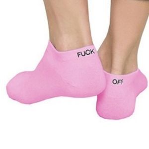 Brand New! Pink F*** Off Women ankle socks! PINK